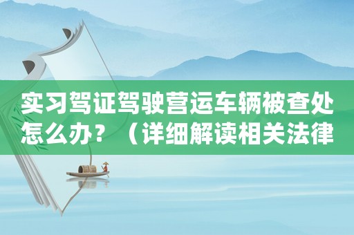 實習駕證駕駛營運車輛被查處怎么辦？（詳細解讀相關法律法規）