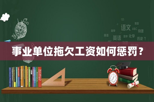 事業單位拖欠工資如何懲罰？