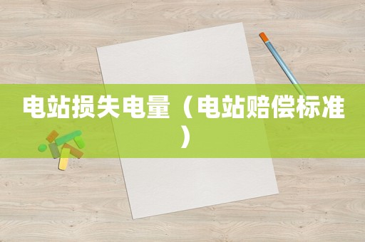 電站損失電量（電站賠償標(biāo)準(zhǔn)）