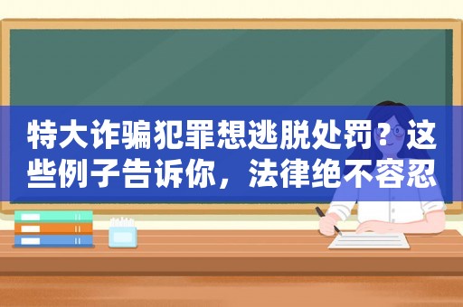 特大詐騙犯罪想逃脫處罰？這些例子告訴你，法律絕不容忍
