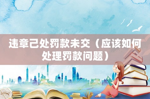 違章己處罰款未交（應該如何處理罰款問題）