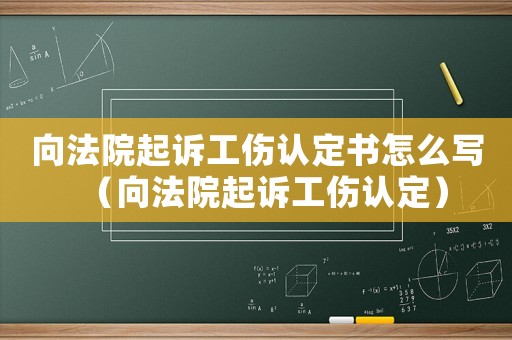 向法院起訴工傷認定書怎么寫（向法院起訴工傷認定）
