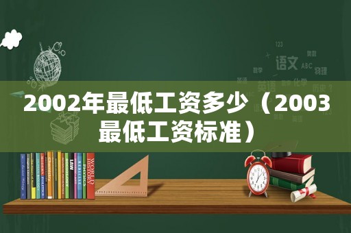 2002年最低工資多少（2003最低工資標準）