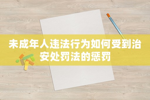 未成年人違法行為如何受到治安處罰法的懲罰