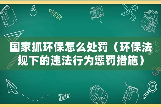 國家抓環(huán)保怎么處罰（環(huán)保法規(guī)下的違法行為懲罰措施）