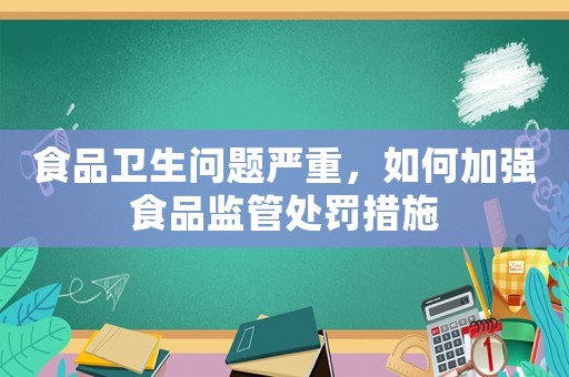 食品衛生問題嚴重，如何加強食品監管處罰措施
