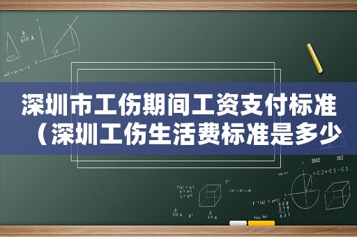 深圳市工傷期間工資支付標準（深圳工傷生活費標準是多少）