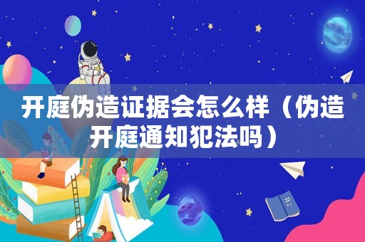 開庭偽造證據會怎么樣（偽造開庭通知犯法嗎）