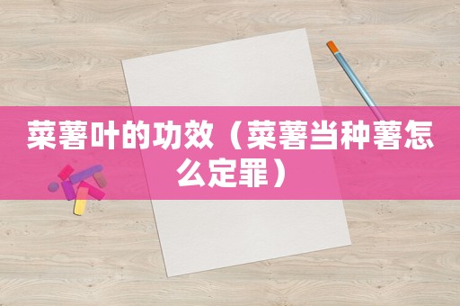 菜薯葉的功效（菜薯當種薯怎么定罪）