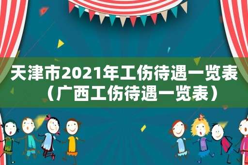 天津市2021年工傷待遇一覽表（廣西工傷待遇一覽表）