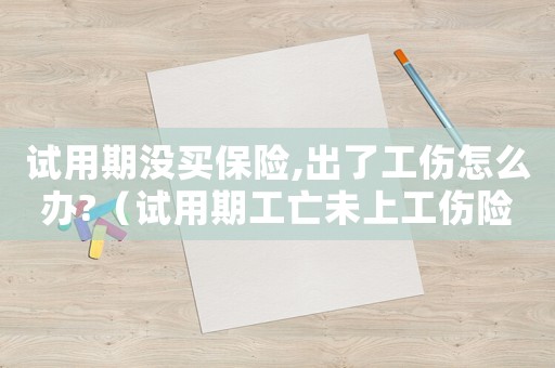試用期沒買保險,出了工傷怎么辦?（試用期工亡未上工傷險）
