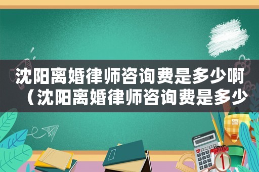 沈陽離婚律師咨詢費是多少啊（沈陽離婚律師咨詢費是多少）