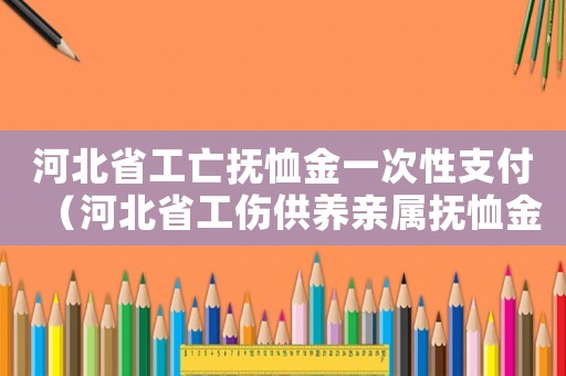 河北省工亡撫恤金一次性支付（河北省工傷供養親屬撫恤金年限）