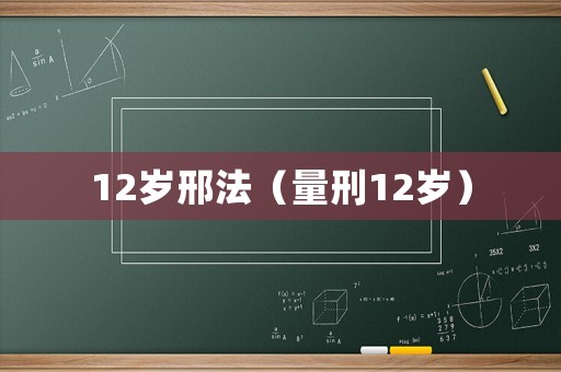12歲邢法（量刑12歲）