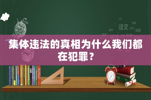集體違法的真相為什么我們都在犯罪？