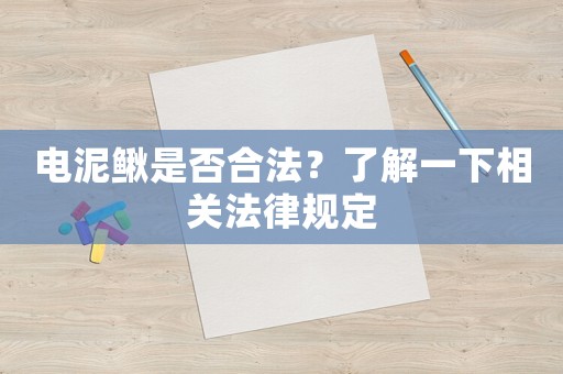 電泥鰍是否合法？了解一下相關法律規定