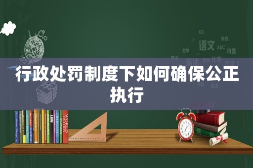 行政處罰制度下如何確保公正執行