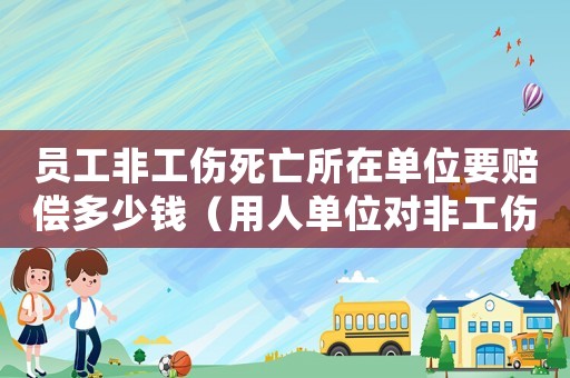 員工非工傷死亡所在單位要賠償多少錢（用人單位對非工傷死亡人員待遇）