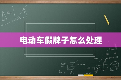 電動(dòng)車(chē)假牌子怎么處理