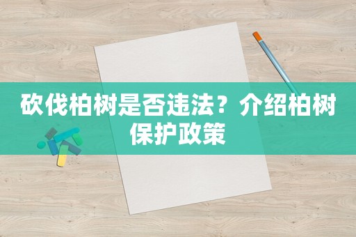砍伐柏樹是否違法？介紹柏樹保護(hù)政策