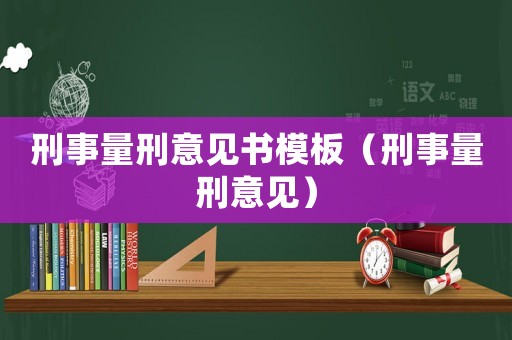 刑事量刑意見書模板（刑事量刑意見）