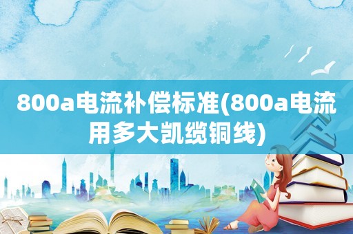 800a電流補償標準(800a電流用多大凱纜銅線)