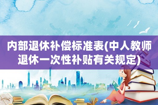 內(nèi)部退休補(bǔ)償標(biāo)準(zhǔn)表(中人教師退休一次性補(bǔ)貼有關(guān)規(guī)定)