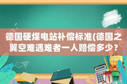 德國硬煤電站補償標準(德國之翼空難遇難者一人賠償多少？)