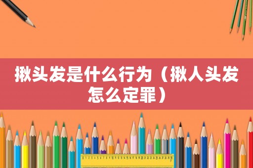 揪頭發(fā)是什么行為（揪人頭發(fā)怎么定罪）