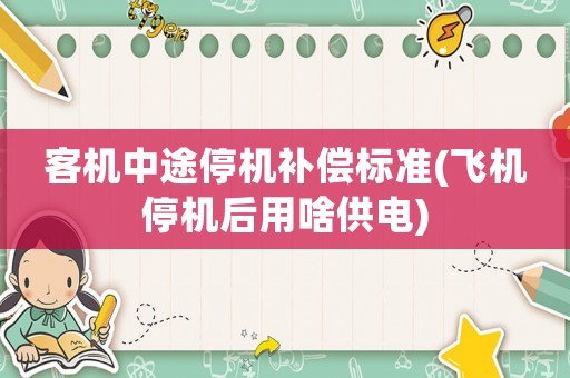客機中途停機補償標準(飛機停機后用啥供電)