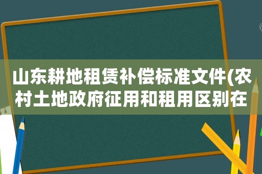 山東耕地租賃補(bǔ)償標(biāo)準(zhǔn)文件(農(nóng)村土地政府征用和租用區(qū)別在哪？)