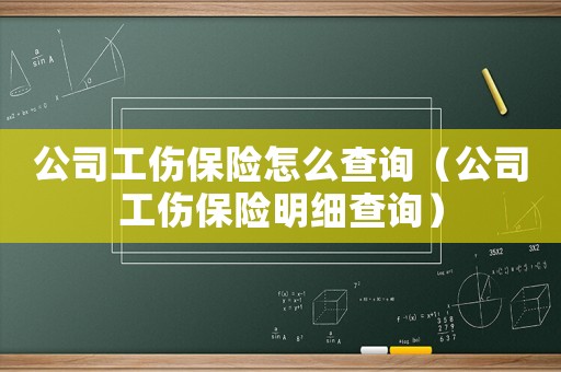 公司工傷保險怎么查詢（公司工傷保險明細查詢）