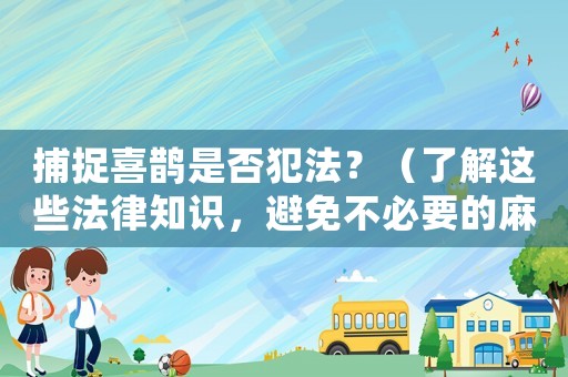 捕捉喜鵲是否犯法？（了解這些法律知識，避免不必要的麻煩）