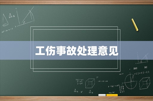 工傷事故處理意見