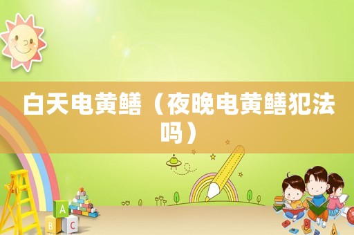 白天電黃鱔（夜晚電黃鱔犯法嗎）