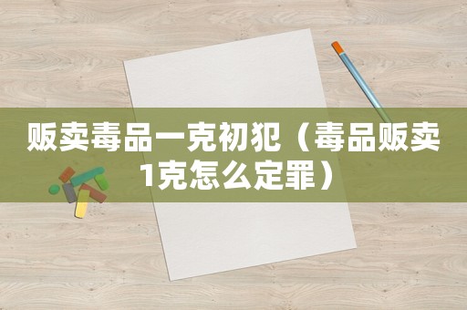 販賣毒品一克初犯（毒品販賣1克怎么定罪）