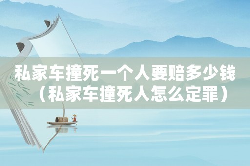 私家車撞死一個(gè)人要賠多少錢（私家車撞死人怎么定罪）