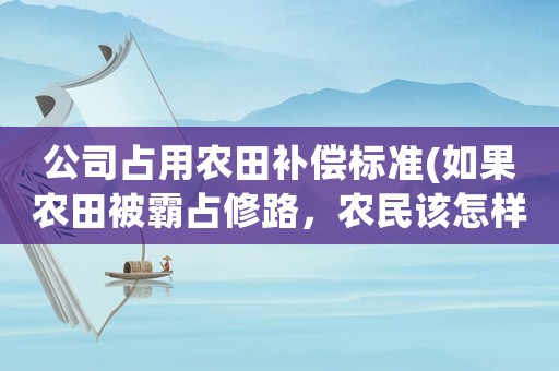 公司占用農田補償標準(如果農田被霸占修路，農民該怎樣維權)