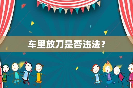 車?yán)锓诺妒欠襁`法？