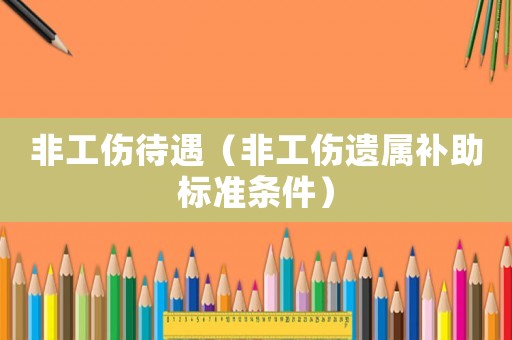 非工傷待遇（非工傷遺屬補助標準條件）