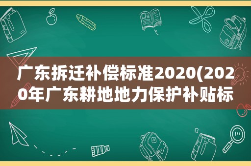 廣東拆遷補(bǔ)償標(biāo)準(zhǔn)2020(2020年廣東耕地地力保護(hù)補(bǔ)貼標(biāo)準(zhǔn)政策解讀？)