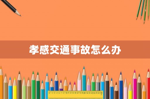 孝感交通事故怎么辦