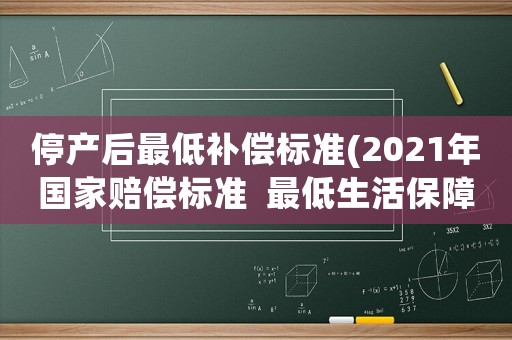 停產后最低補償標準(2021年國家賠償標準  最低生活保障？)