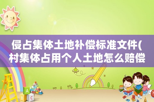 侵占集體土地補償標準文件(村集體占用個人土地怎么賠償？)