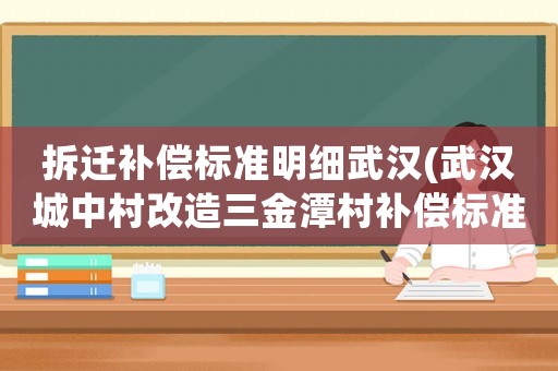 拆遷補償標準明細武漢(武漢城中村改造三金潭村補償標準？)
