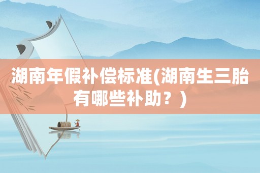 湖南年假補(bǔ)償標(biāo)準(zhǔn)(湖南生三胎有哪些補(bǔ)助？)