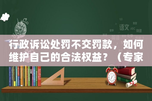 行政訴訟處罰不交罰款，如何維護(hù)自己的合法權(quán)益？（專家詳解應(yīng)對步驟）