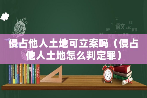 侵占他人土地可立案嗎（侵占他人土地怎么判定罪）