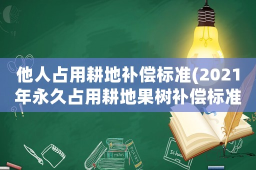 他人占用耕地補償標準(2021年永久占用耕地果樹補償標準？)