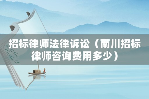招標(biāo)律師法律訴訟（南川招標(biāo)律師咨詢費用多少）